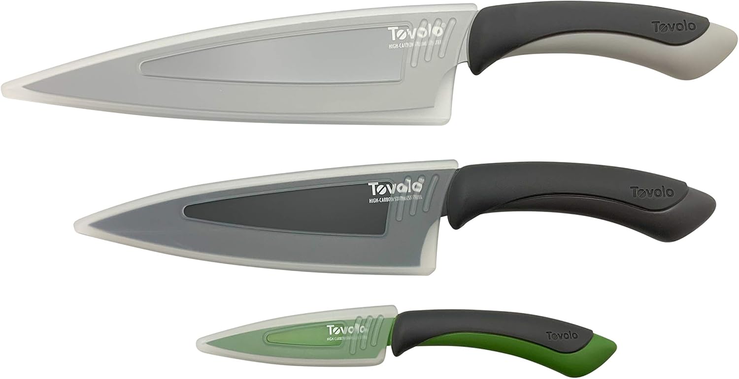 Tovolo Comfort Grip Chefs Choice Knife Set of 3, Essential