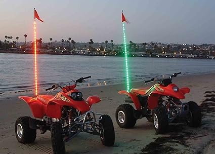 Luz de antena LED New Night Stalker Whip Led Beach Whips Bandera de luz  1.5m Moto ATV UTV Sand Dune Bandera LED Bar para exterior Offroad Moto de  nieve Motocicleta (Amarillo): Amazon.es: