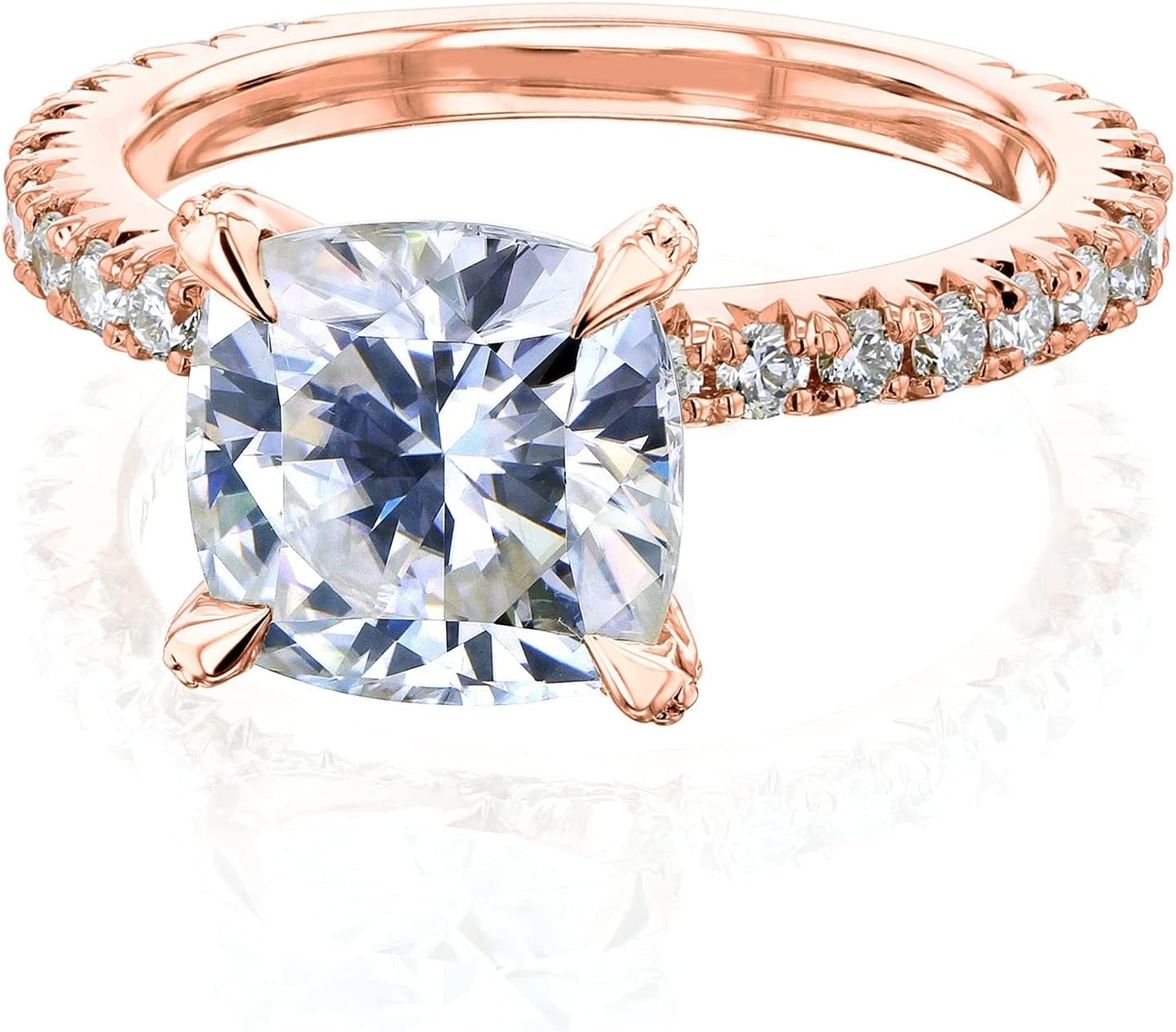 Kobelli Moissanite Engagement Ring - The Cait Cushion Cut in 14k Gold