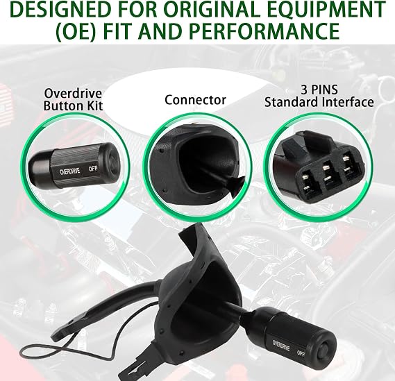 5C3Z-7210-AAA Automatic Transmission Gear Shifter Lever Handle Overdrive Switch with Connector fit for 1997-2006 Ford F-250 F-350 F-450 F-550 Super Duty, E150-550, Excursion, for Lincoln