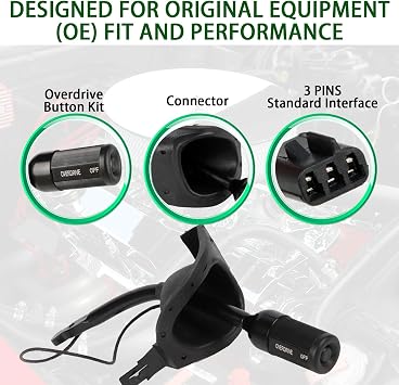 5C3Z-7210-AAA Automatic Transmission Gear Shifter Lever Handle Overdrive Switch with Connector fit for 1997-2006 Ford F-250 F-350 F-450 F-550 Super Duty, E150-550, Excursion, for Lincoln