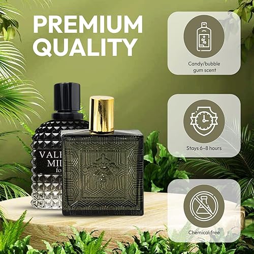 Miniatura 3 de Signature Scent - Juego de 4 piezas de mini fragancias para hombre, incluye león negro llamaleón negrochico genialSan Valentín Milano Woody,