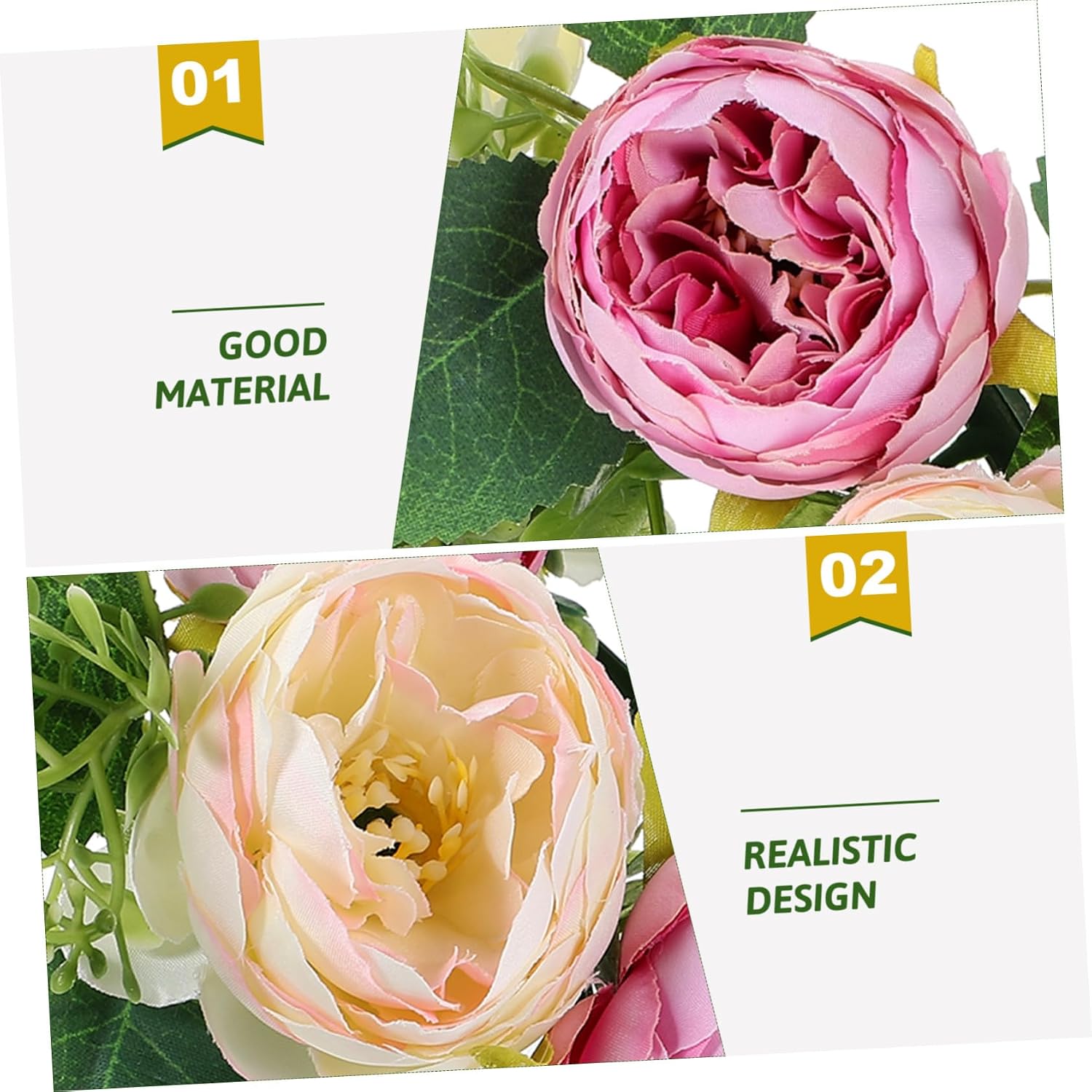 Tabletop Peony Candle Wreath Realistic Faux Flower Candle Decor for Home Weddings and Parties Elegant Spring Centerpiece