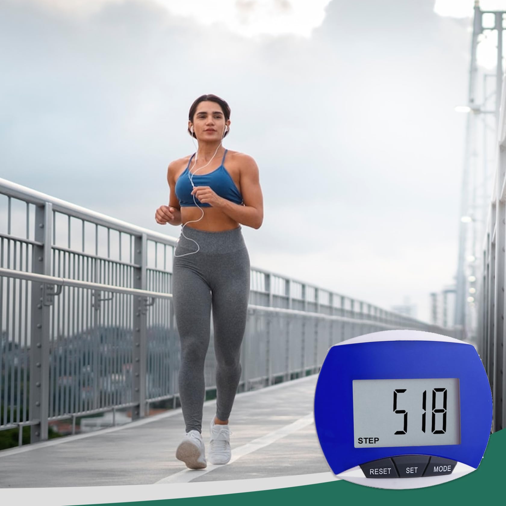 Podomètre 3D Avec Clip - Compte Pas, Calories, Distance - Écran LCD - Autonomie Longue