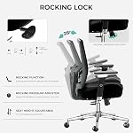 Big et Président du Bureau de haut niveau 500lbs, chaise de bureau ergonomique surdimensionnée en mesh, chaise d'ordinateur haute-arrière robuste avec coussin large et épais, support lombaire réglable, 4D Accoudoirs