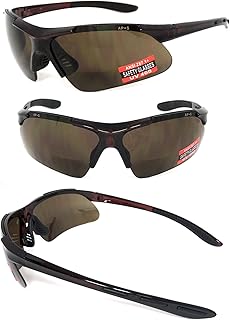 VeryHobby Inner Bifocal Safety Reading Glasses Reading Sunglasses UV400 AP+S ANSI Z87.1+ (+1.50, Amber Lens)