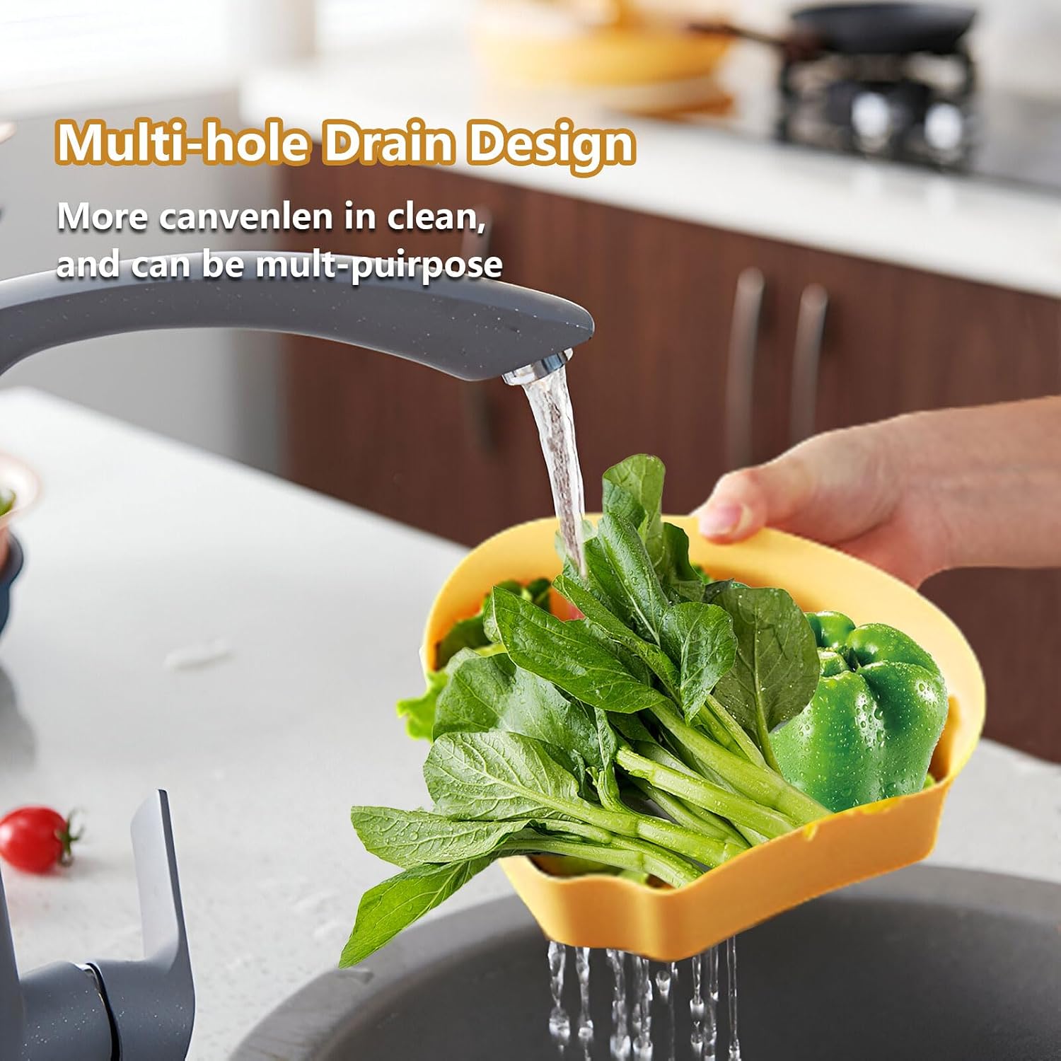 AIZYR Rotatable Vegetable Draining Basket, Divided Hot Pot Platter Seafood Tower Serving Tray Food Rack for Fruits and Vegetables