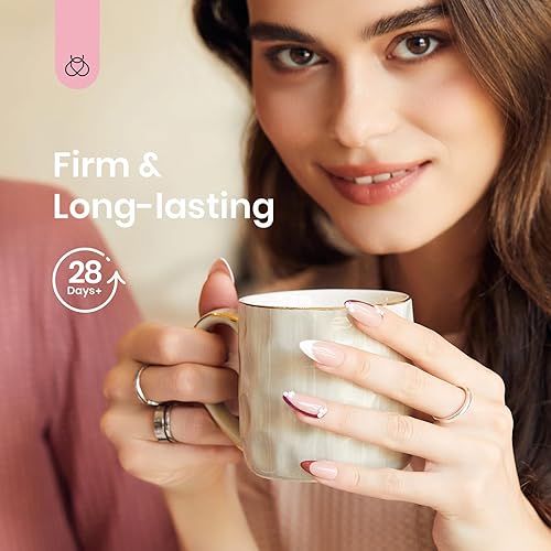 Miniatura 7 de Beetles - Kit de extensión de uñas de polietileno, 12 colores rosa nude, gel de uñas de poligel transparente blanco con brillantina, kit de