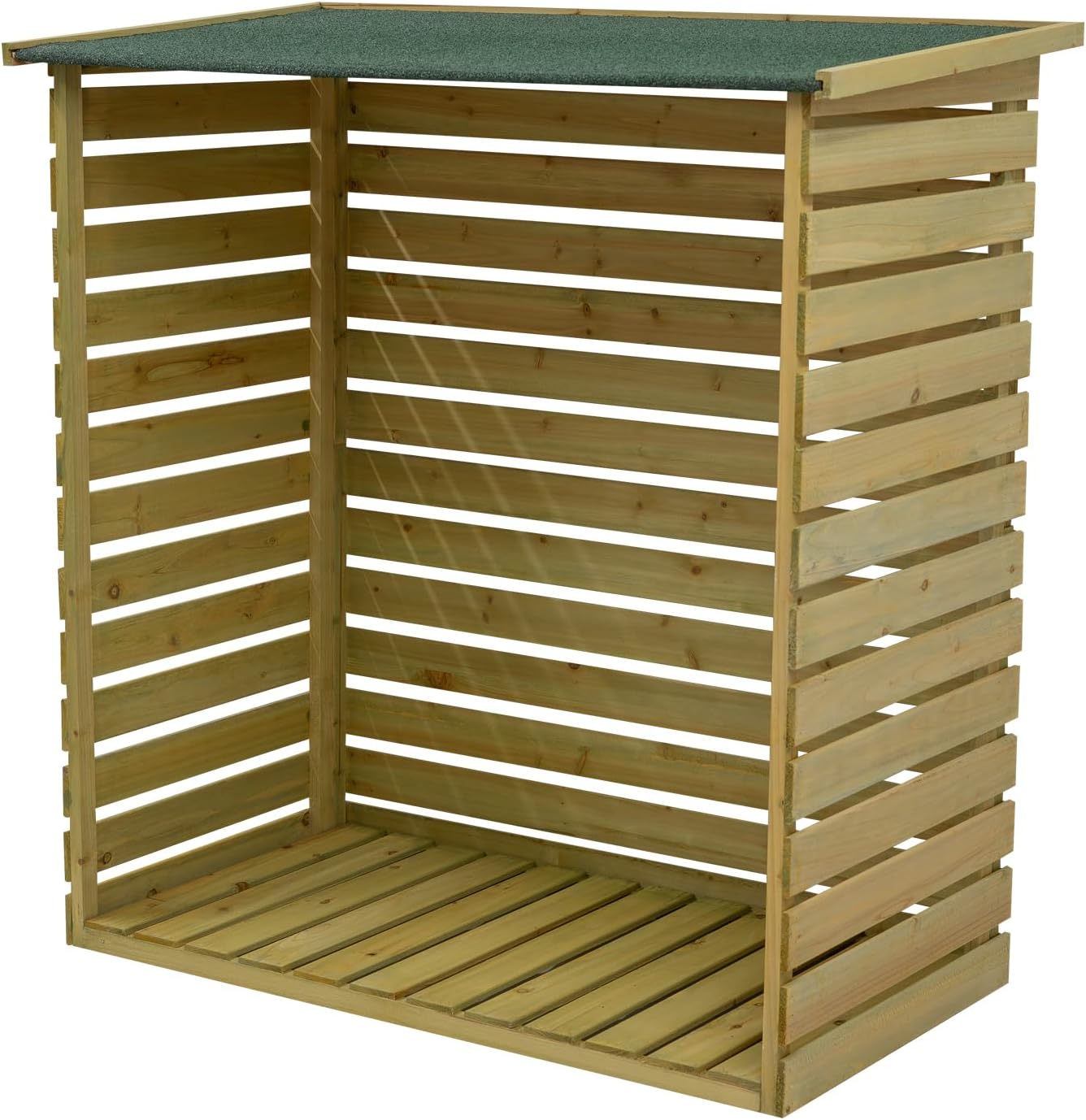 Woodside Treated Wooden Heavy Duty Log Store Garden Storage Shed