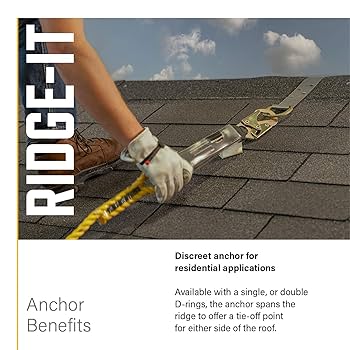 Guardian Fall Protection 00500 RIDG-1 Single D-Ring Roof