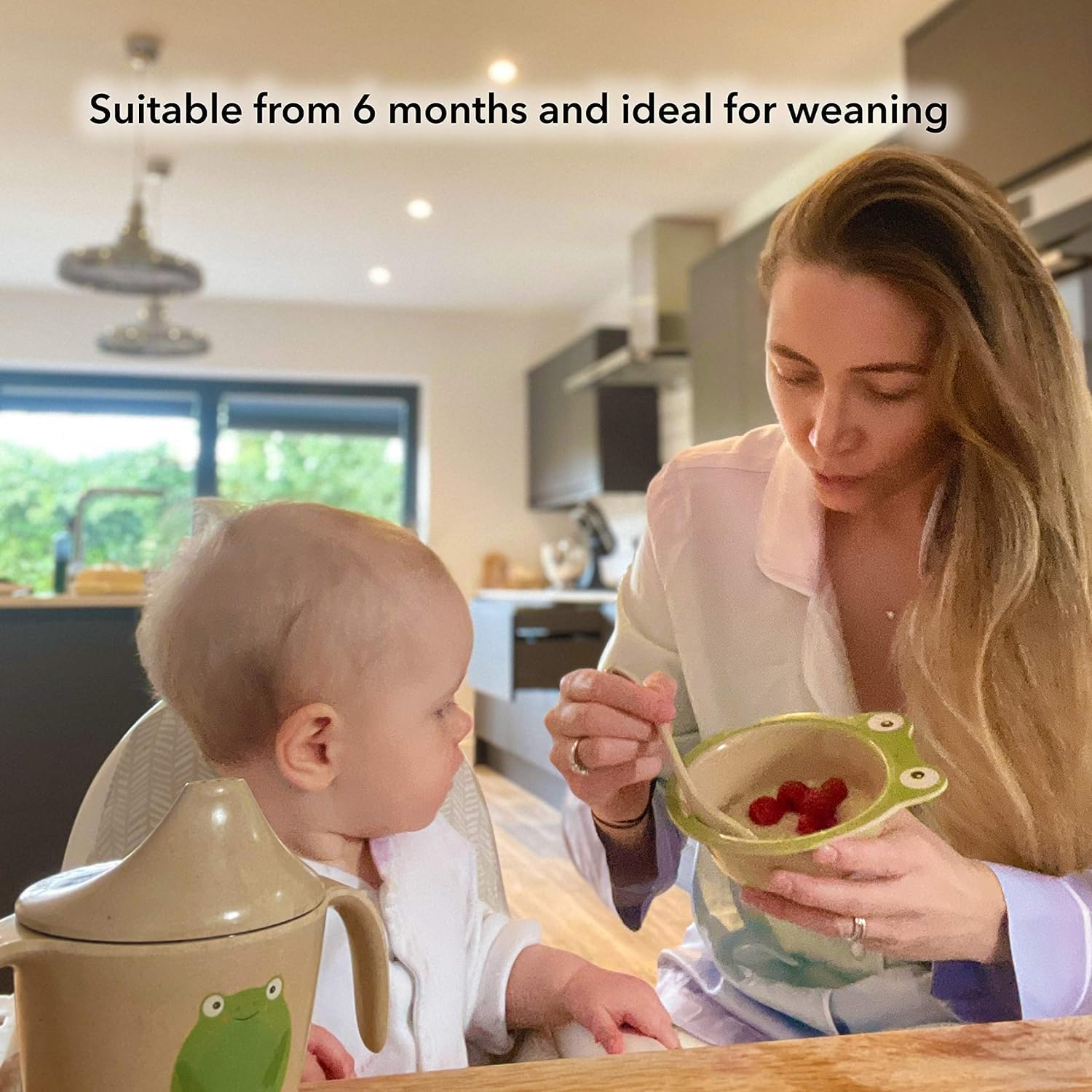 Nuby Rice Husk Baby Bowl - 100% Compostable and Biodegradable, Eco-Friendly Toddler Feeding Bowl, Non-Toxic, 6+ Months - Earth Friendly Tableware