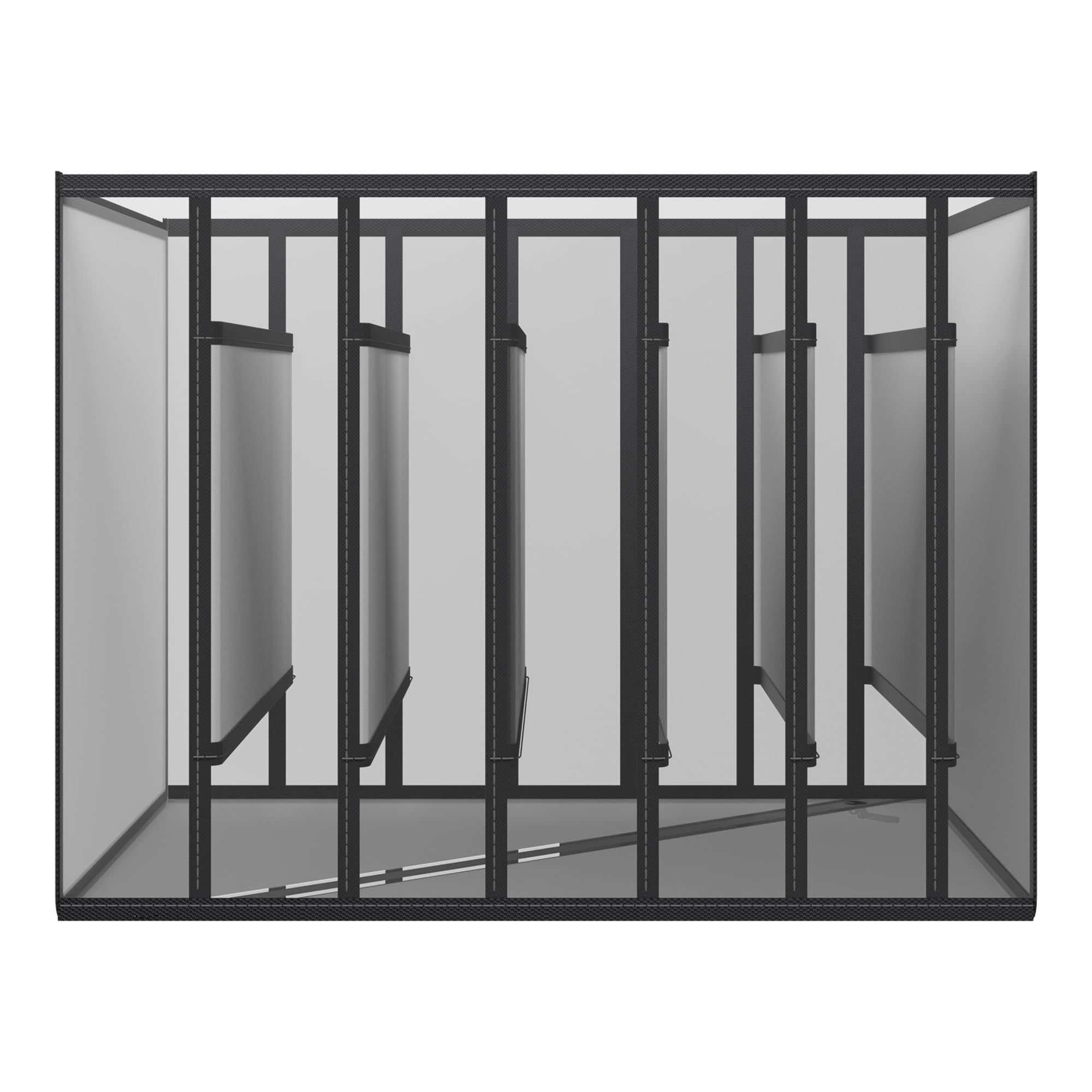 Kuber Industries Stoff-Organizer, Kleiderschrank-Organizer, Aufbewahrungsbox mit 7 Fächern, Aufbewahrungsbox für Jeans, Hosen, Hemden, faltbar, PVC, Schubladen-Organizer, transparent, 40 mm, 3 Stück