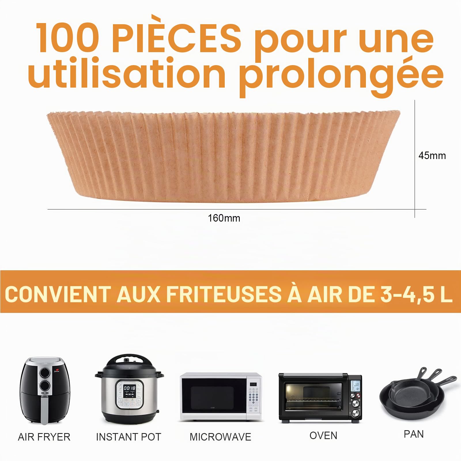 Ninja Friteuse Air MAX [AF160EU] 6 Modes de Cuisson, Air Fry, Rôtissoire, Cuisson au four, Réchauffage & AiQInu Papier Sulfurisé Rond pour Air Fryer