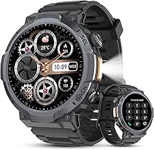Smartwatch Herren, 1.53'' AMOLED-Display, 1000mAh Smart Watch, Anrufe tätigen/Empfangen, 120+ Sportmodi Fitness Tracker, IP68 Wasserdicht, Fitnessuhr mit Herzfrequenz/Schlafmonitor, für Android iOS