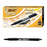 BIC Soft Feel Black Retractable Ballpoint Pens, 12-Count Pack, 1.0mm – view 1