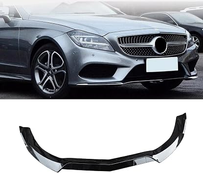 NINTE Front Lip for 2015 2016 2017 2018 Mercedes Benz CLS Class W218 Gloss Black Front Bumper Lip Splitter with Side Extension Winglets Pair 3PCS