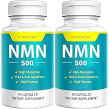 Vegan NMN Supplement 500mg, Higher Absorption - 99% Pure NMN Nicotinamide Mononucleotide for NAD+, Cellular Energy Immune Muscle, Anti-Aging & Longevity, Stabilized NMN - 120 Capsules