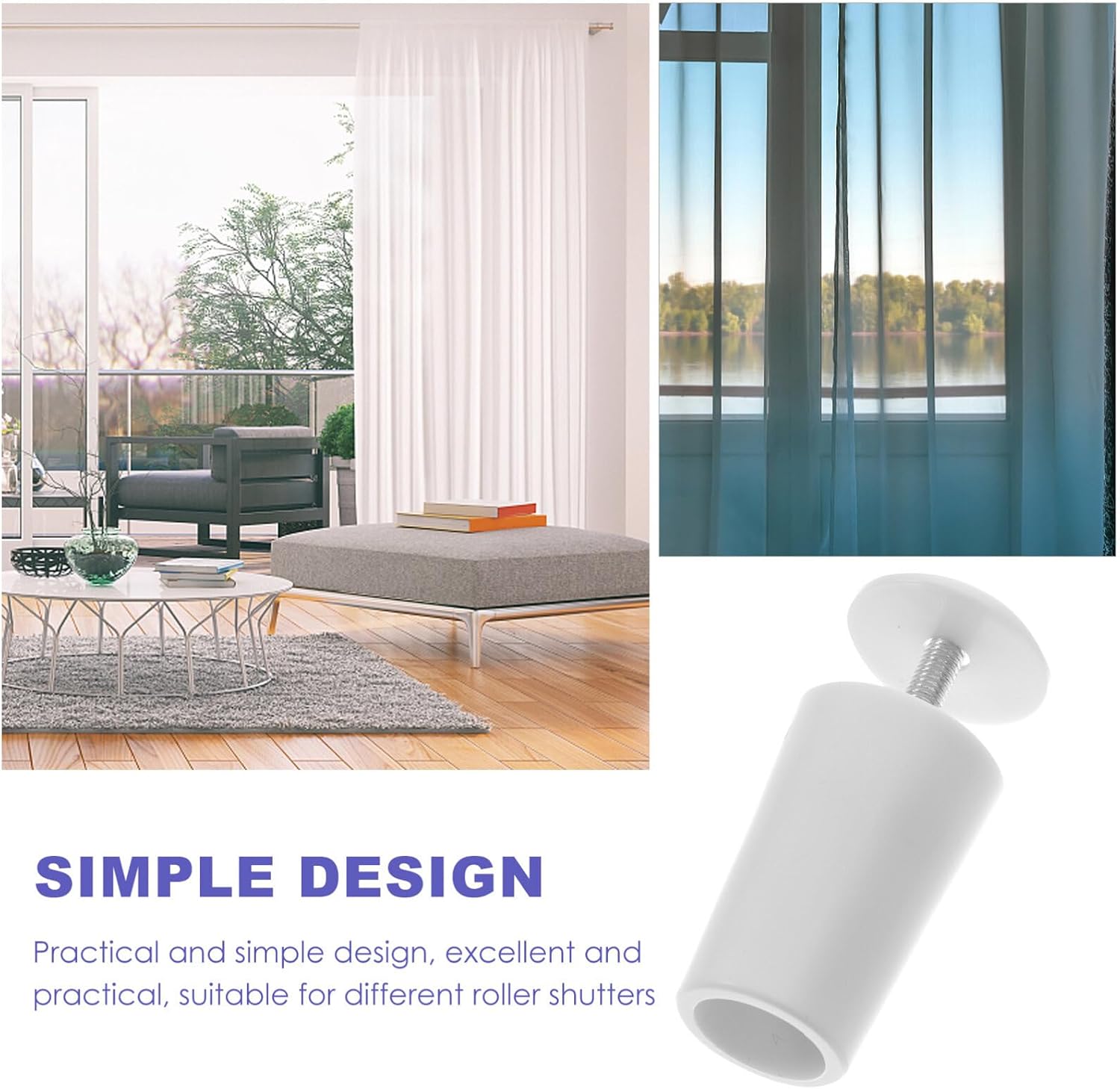 MAGICLULU 8pcs Plastic Blind Stoppers Roller Shutter Accessories for Home and Office Easy to Install Sturdy Design for Use for Window Treatments