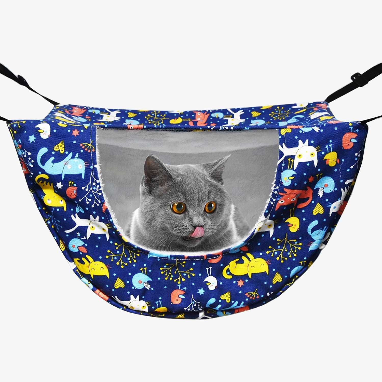 PTFJZ Cat Hammock 2 Tier Hanging Cat Cage Accessories Pets Bed Soft Plush and Breathable Double-Side Small Animal Sleeping Bag for…