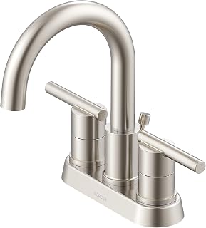 Parma 2H Centerset Lavatory Faucet w/Metal Pop-Up Drain 1.2gpm, Brushed Nickel