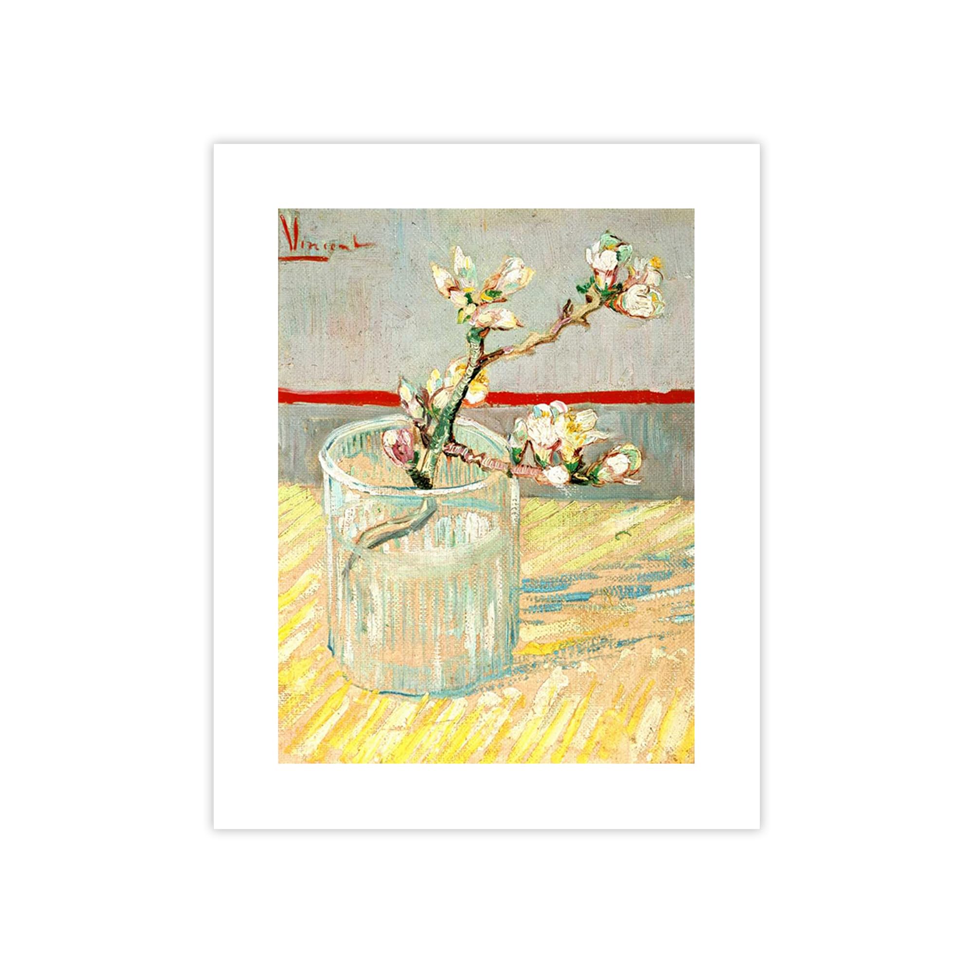 Poster Vincent Van Gogh Fleur dans Un Verre Grand Format 100x75 Impression Papier