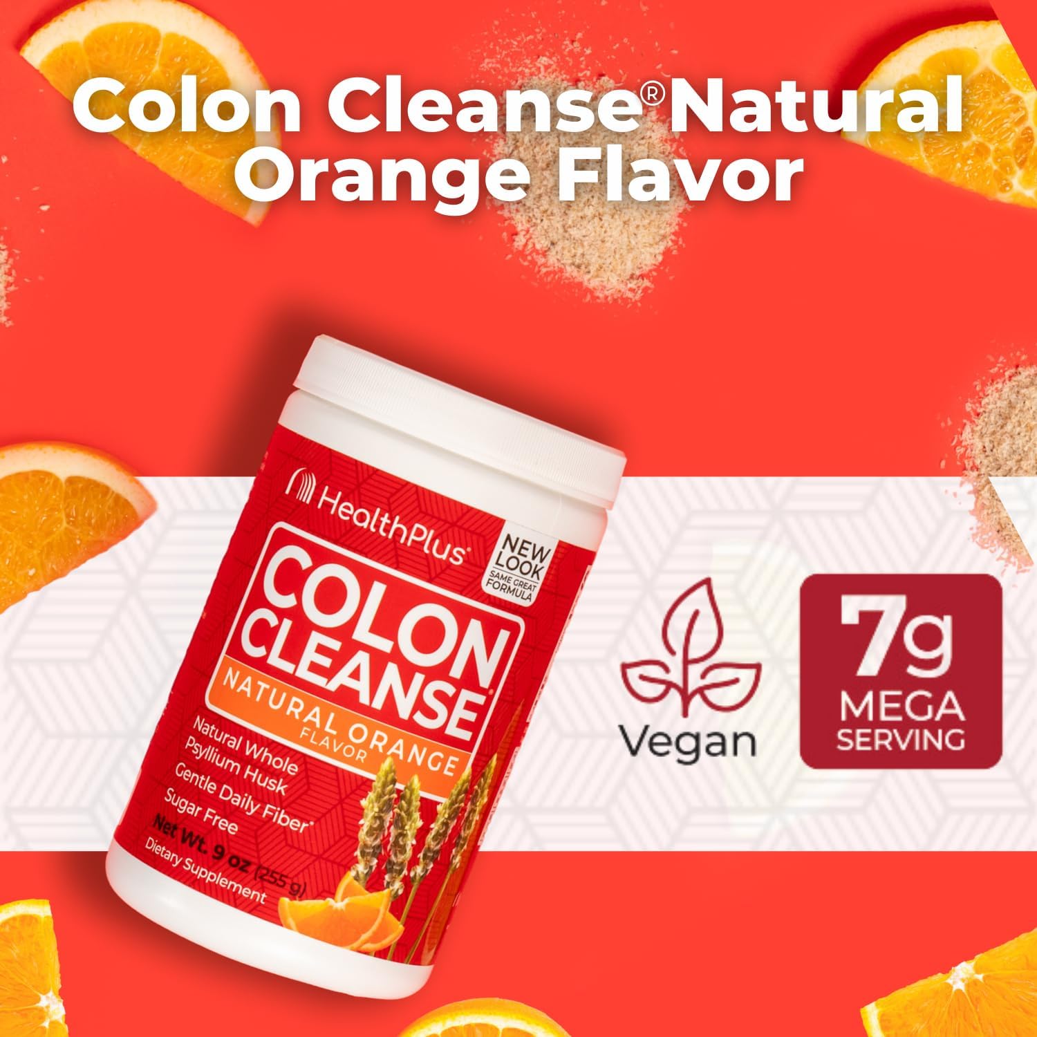 Health Plus Colon Cleanse Digestive Support | No Artificial Flavors | Daily Fiber for Toxin Elimination To Reduce Bloating | Psyllium Husk | Orange Flavor | 9 Ounces, 36 Servings - Image 3