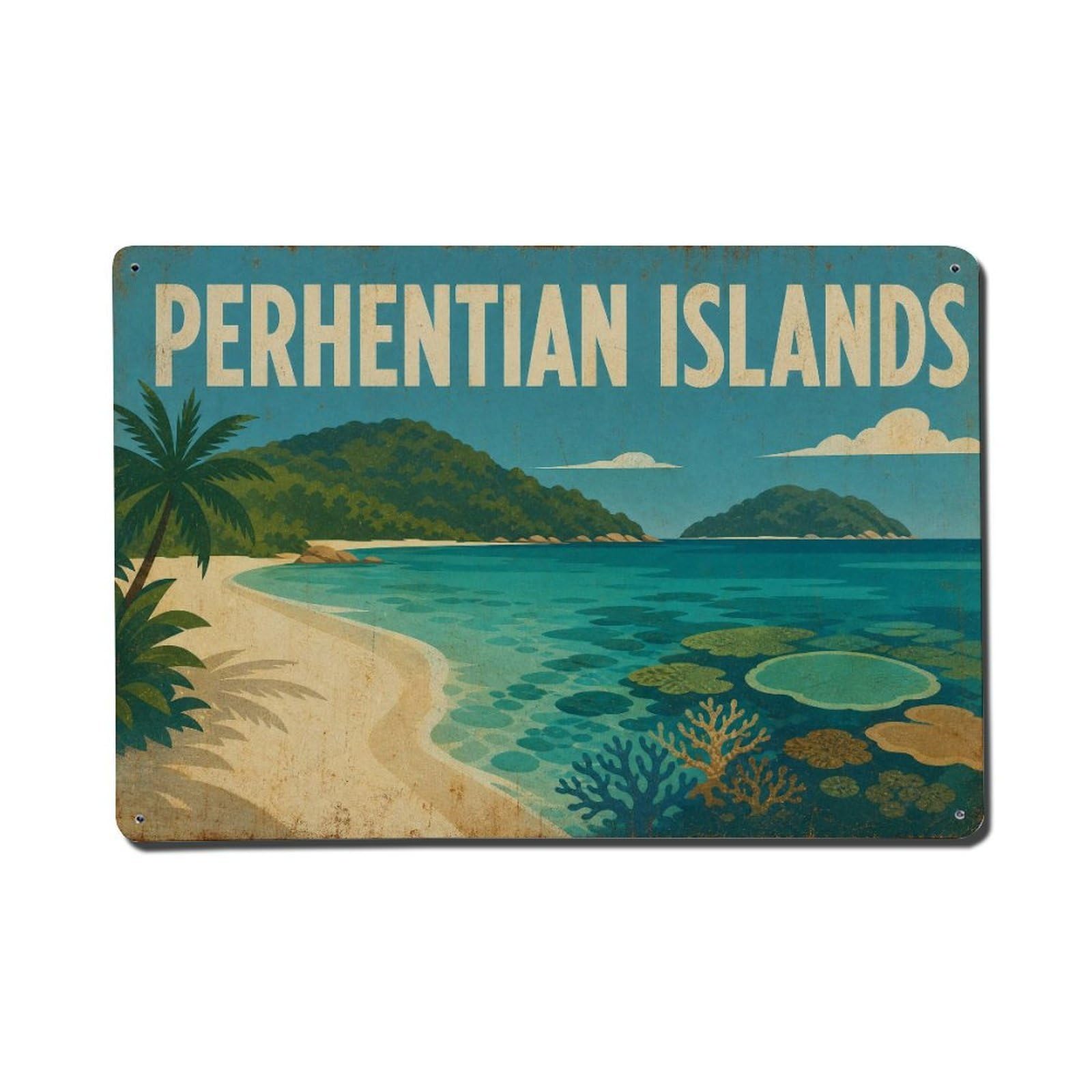 Metal Tin Sign Vintage Travel Malaysia Perhentian Islands
