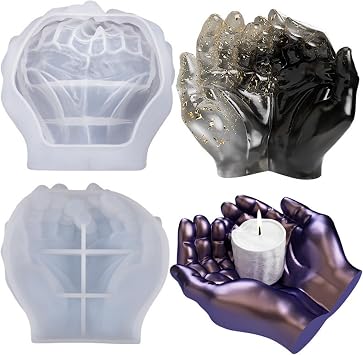1PC Silicone Resin Hands Dish Mold,Hand Shape Tray Epoxy Casting Mold for Resin Casting, Silicone Molds Jewelry, Home Decor