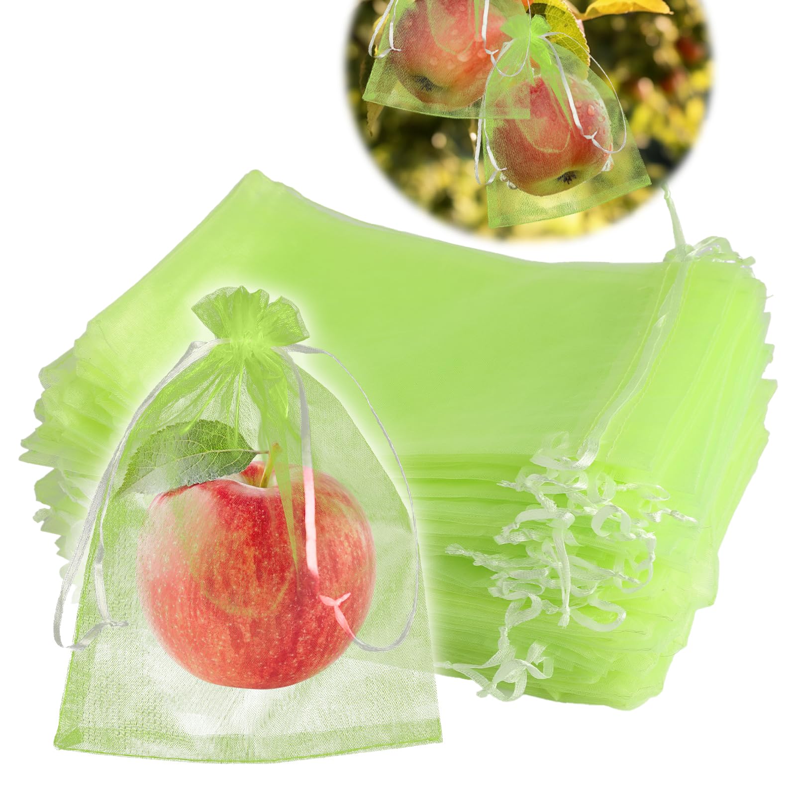 100 pezzi sacchetti di organza per la protezione dell'uva, coperture