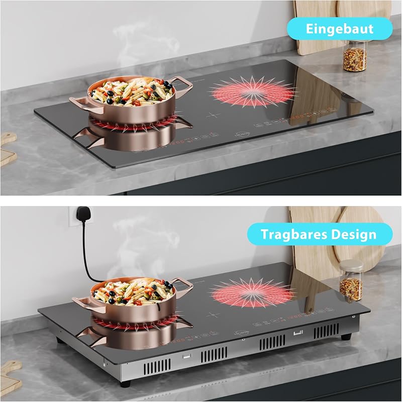 Hobsir hob Üvegkerámia Főzőlap 2 Égővel 3200W Beépíthető Asztalra Szerelhető - 60CM-602SGB1