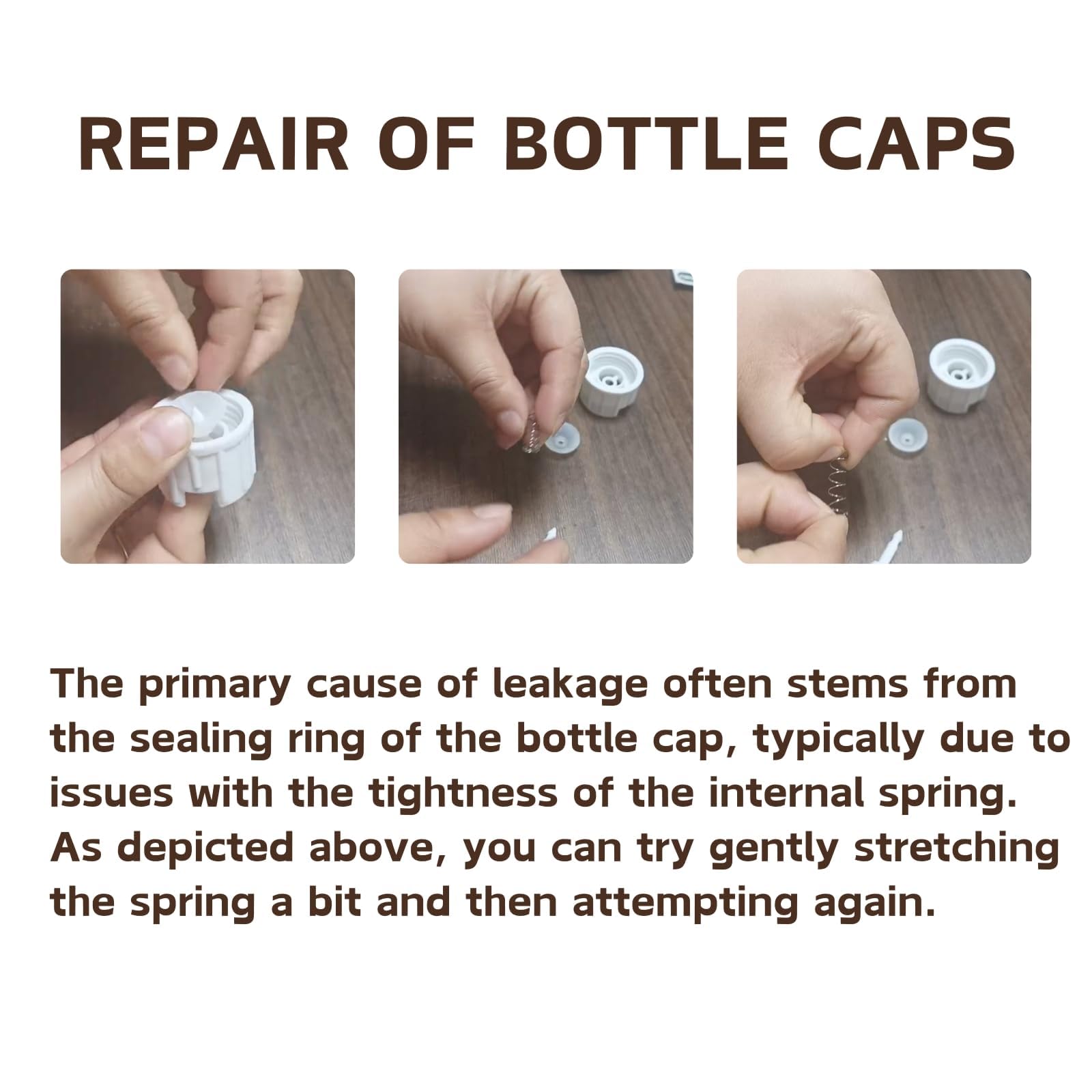 Septillar Pet Water Bottle Cap Water Dispenser Lid for Replace (2pcs), White - Image 3