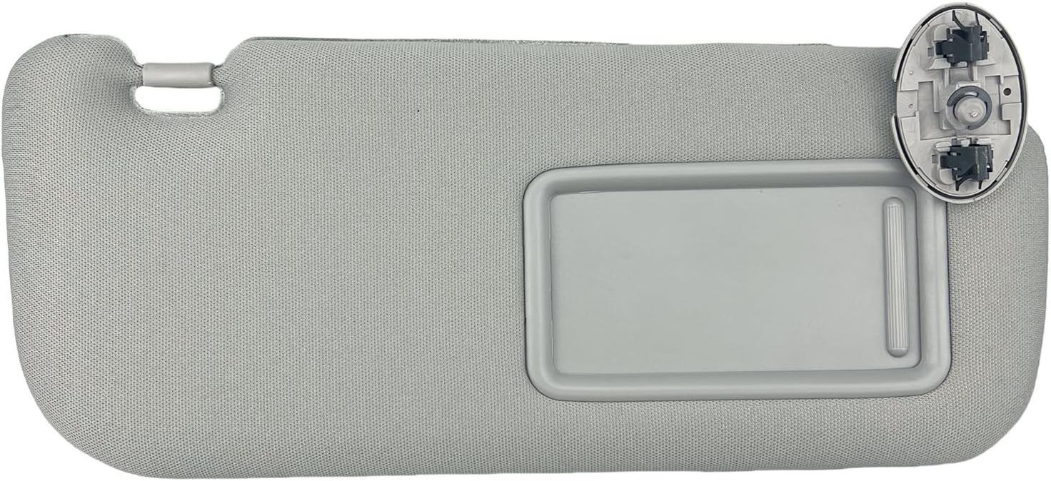 Pair of Left and Right Sun Visor with Holders for Toyota Corolla 2009 2010 2011 2012 2013 Interior Sunshade Replacement W/Makeup Mirror (Gray)