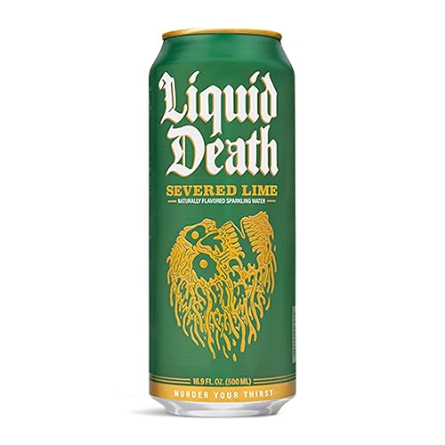 Miniatura 3 de Liquid Death - Agua gasificada sabor lima cortada 169 onzas Lata alta paquete de 12 unidades