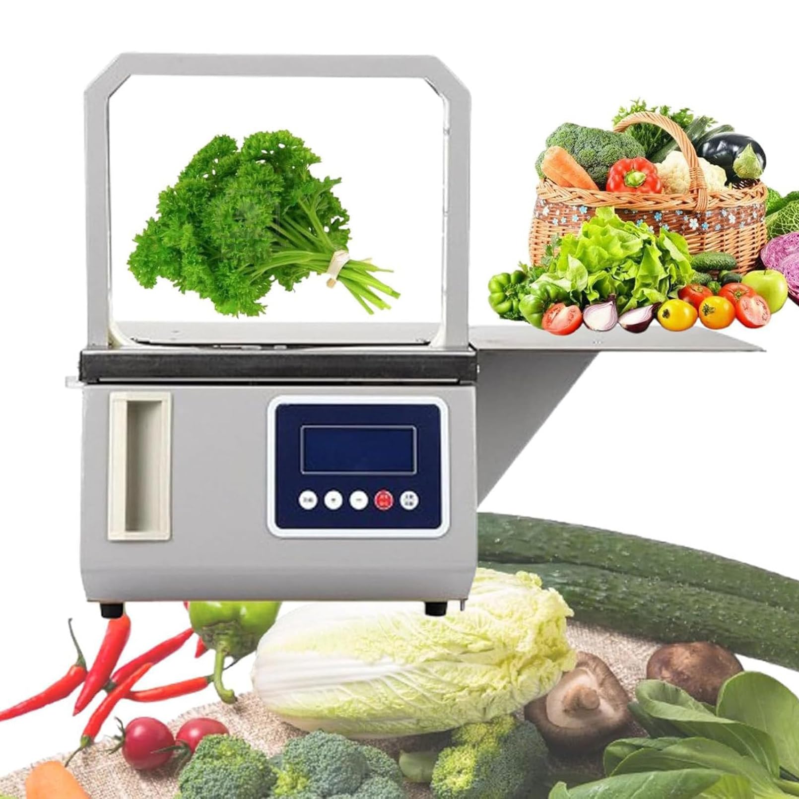 ZXINXIN Automatic Bundling Machine Tabletop Industrial Semi-Automatic Strapping Machine Small Supermarket Cross Binding Machine for Printed Materials Supermarket Industry 32 * 22