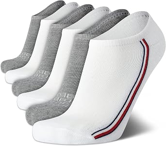 Tommy Hilfiger Mens 6 Pack Cushioned Performance No Show Low Cut Socks