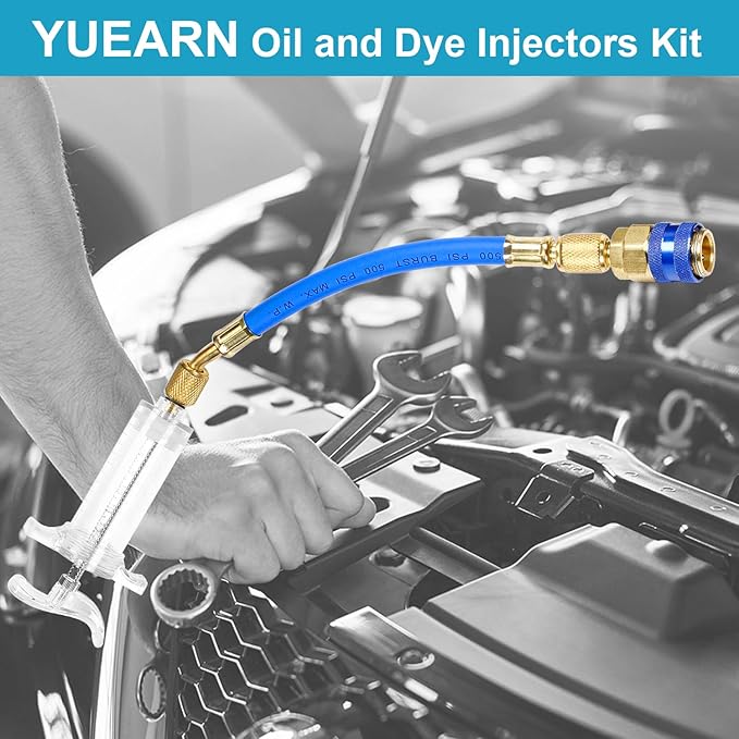Kit Inyector de Aceite y Tinte para Compresor AC con Acople Rápido 1/4 SAE miniatura 5