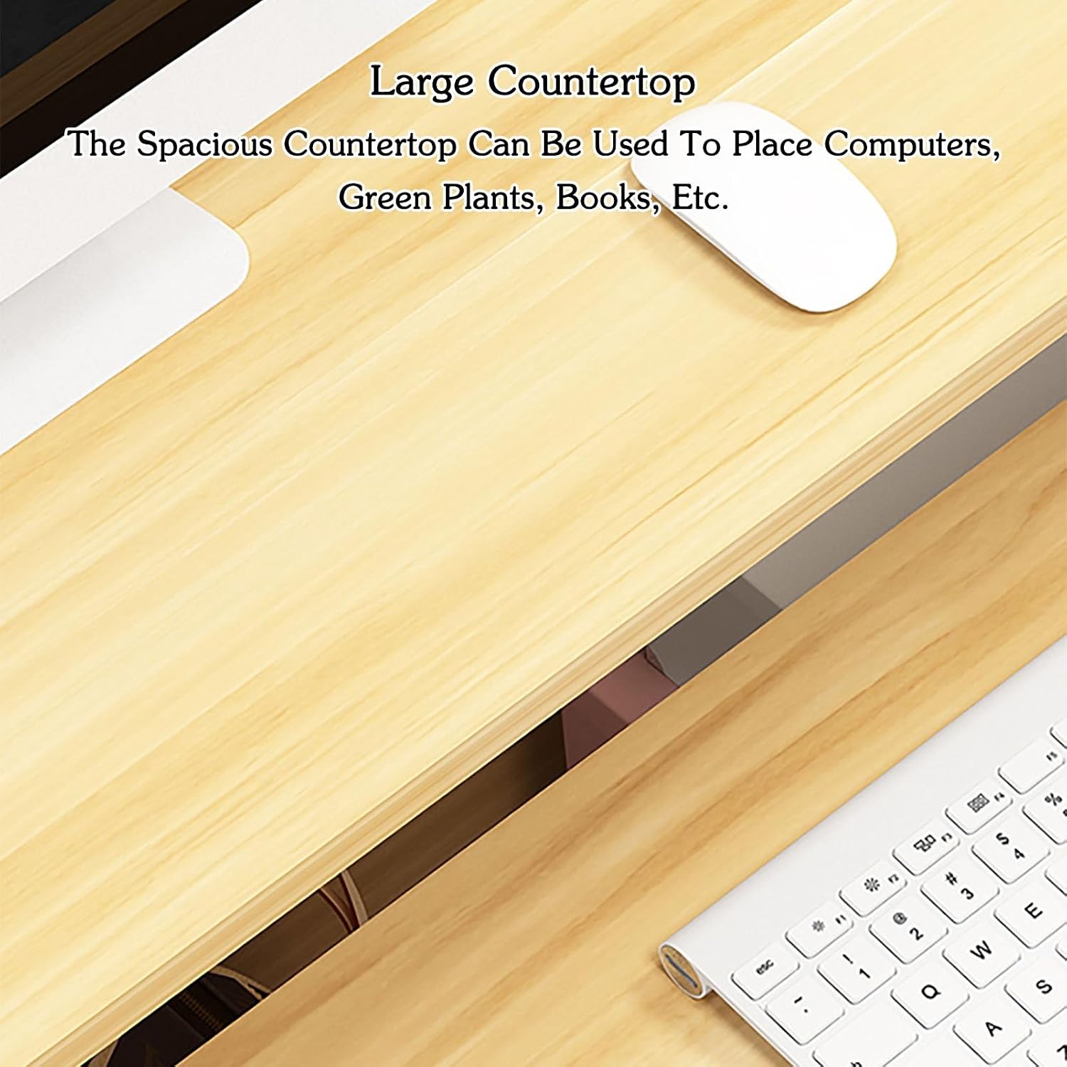 Modern Reception Desk With Lockable Drawer Small Wooden Reception Desk With Storage Cabinet Reception Counter Desk With Keyboard Tray Front Desk With Private Panels Reception Counter For Salon Lobby C