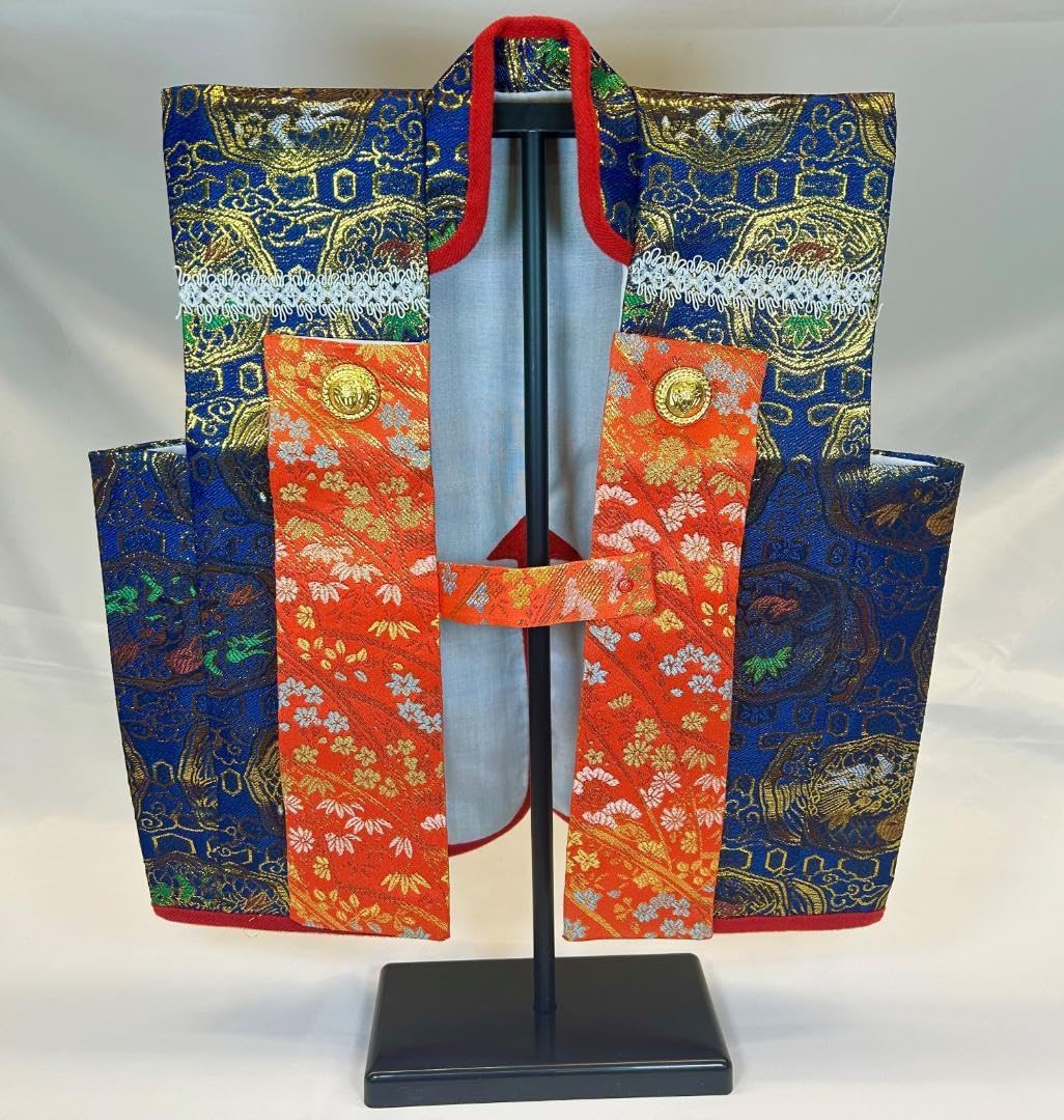 Amazon | 金襴 陣羽織（幼児用）3点セット はちまき 烏帽子 五月人形