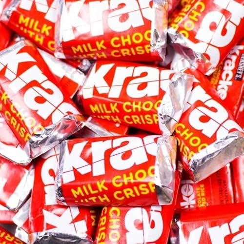Krackel Mini Chocolate Bars- Delicious Chocolate Candy with Crisped Rice (1 Lb. (16 oz.)) Perfect for Candy Bowls & Buffets, Gifts, Easter, Mother's Day, Movie & Game Nights, Lunches, & More - Chocolate - 1 Pound (Pack of 1)