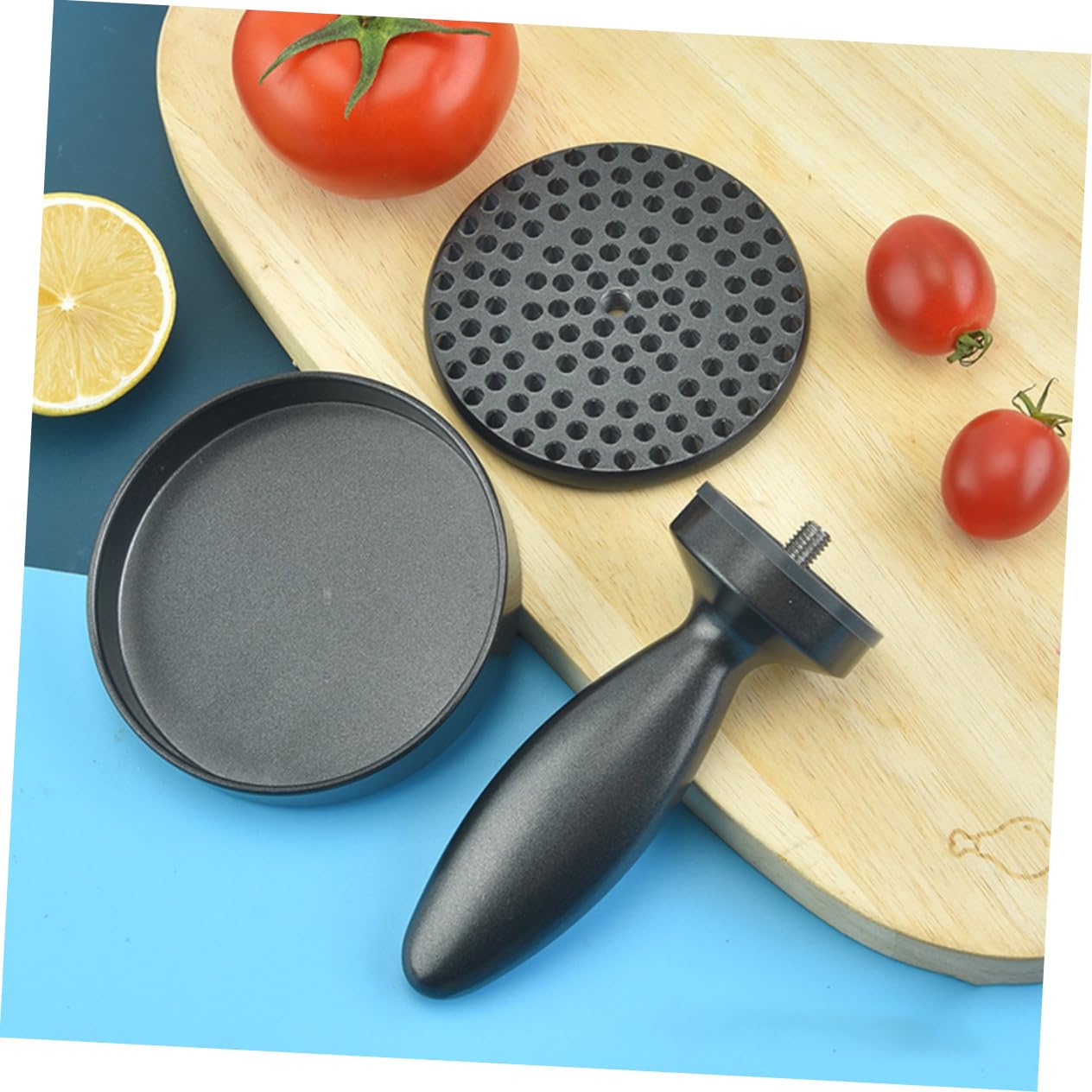 Mikikit Stainless Steel Burger Press Patty for Easy Burger Making Ergonomic Handle for Comfortable Use for Grilling BBQ Easy to Clean Kitchen Essential