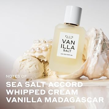Ellis Brooklyn VANILLA SALT Eau de Parfum Duo Set, Gourmand Vanilla with Sea Salt, Luminous Musk & Jasmine, Clean, Vegan, Cruelty-Free, Long Lasting, 50ml + 10ml