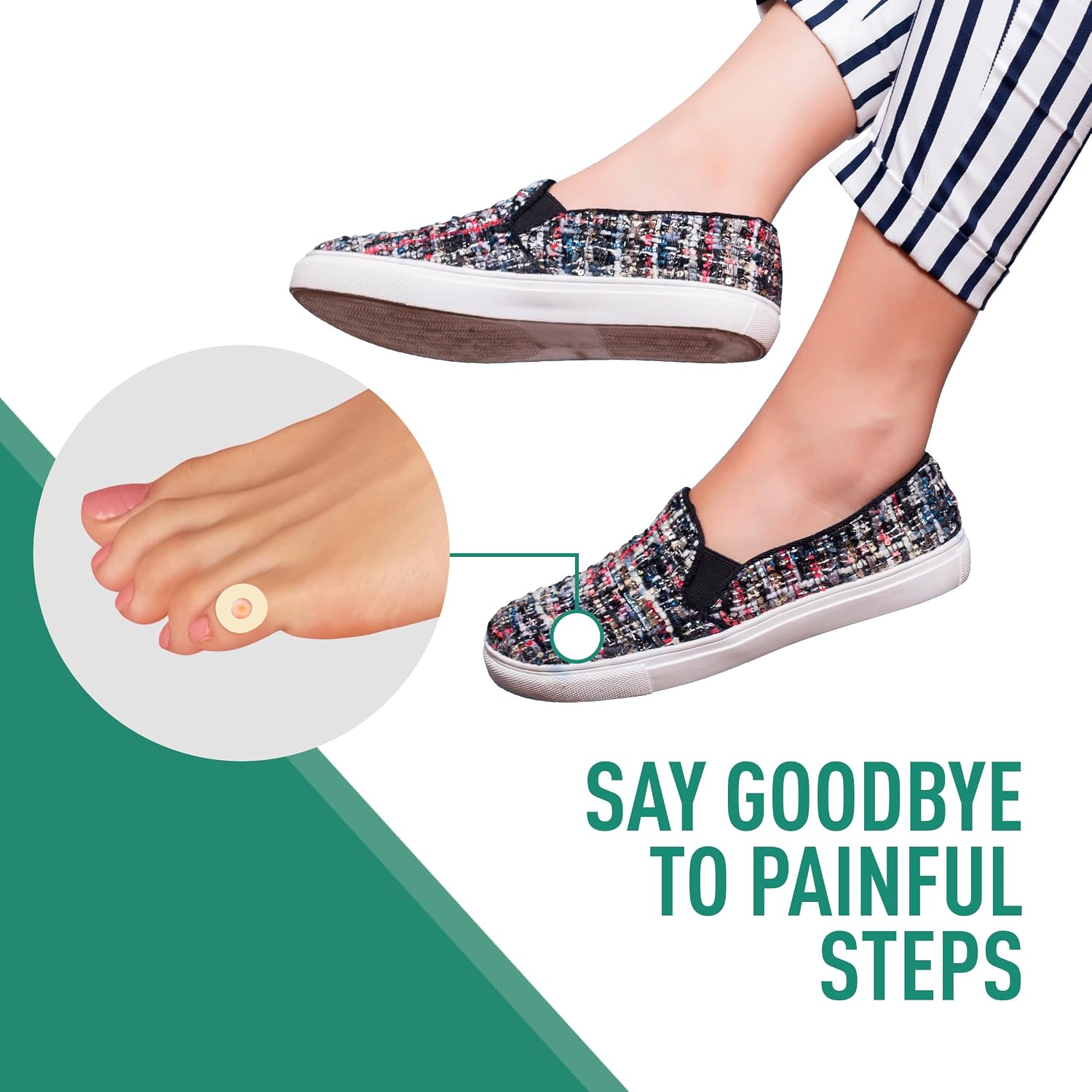 Comfwalk Callus Cushions Pads, 60-Count, Prevents Calluses, Corns, blisters and Mosquito Bites on feet from Pressure and Friction, Round Soft Foam, Beige Skin Color (Small for Toes)