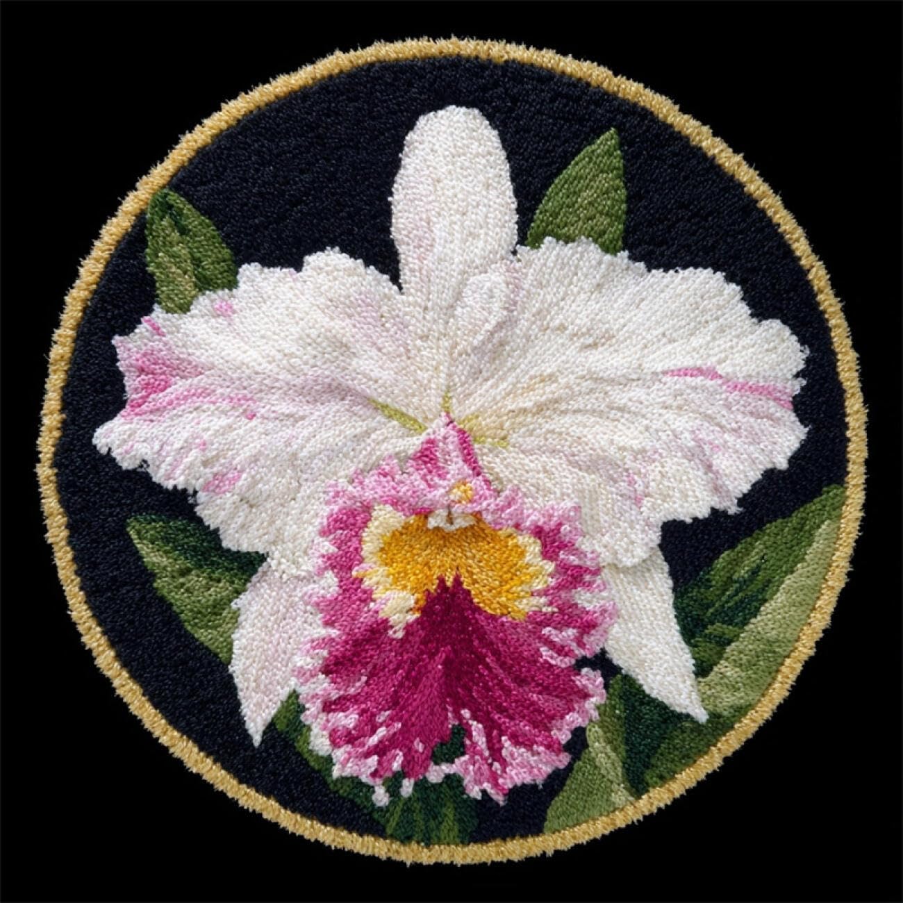 Kitquiver Tapestry Kits for Adults Purple Orchid 50x50cm