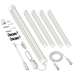 4 Pack 2ft Led Shop Lights 6000k 40w 5600lm 24 Inch Led Light Fixture Power Cord Wth on