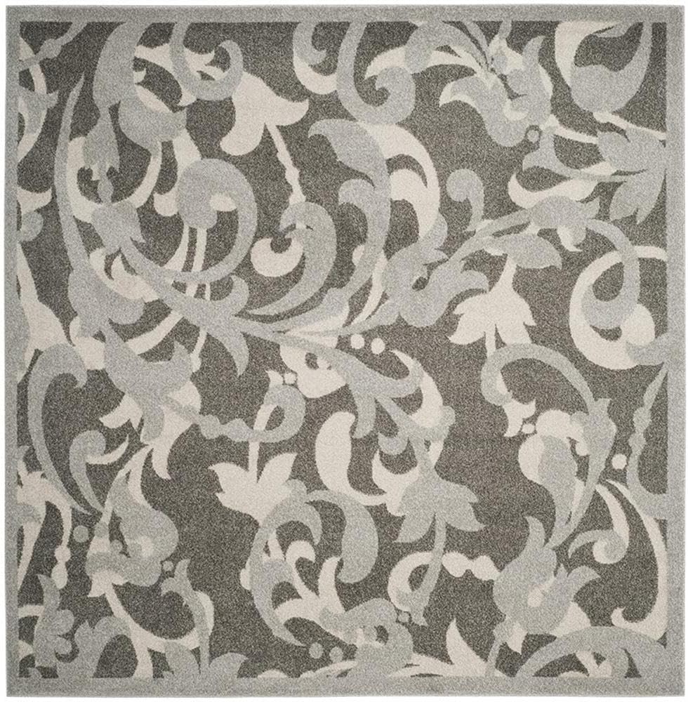 Pemberly Row Square Area Rug, 7' x 7', Gray/Light Gray, Durable and Soft Texture, Neutral Palette, Versatile for Living Room, Dining Room, Bedroom, Indoor Use, Stylish Foundation for Everyday Spaces