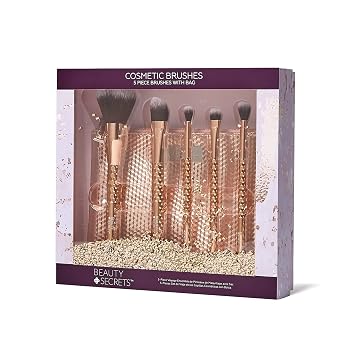 Beauty Secrets Rose Gold 6 Piece Cosmetic Brush Set
