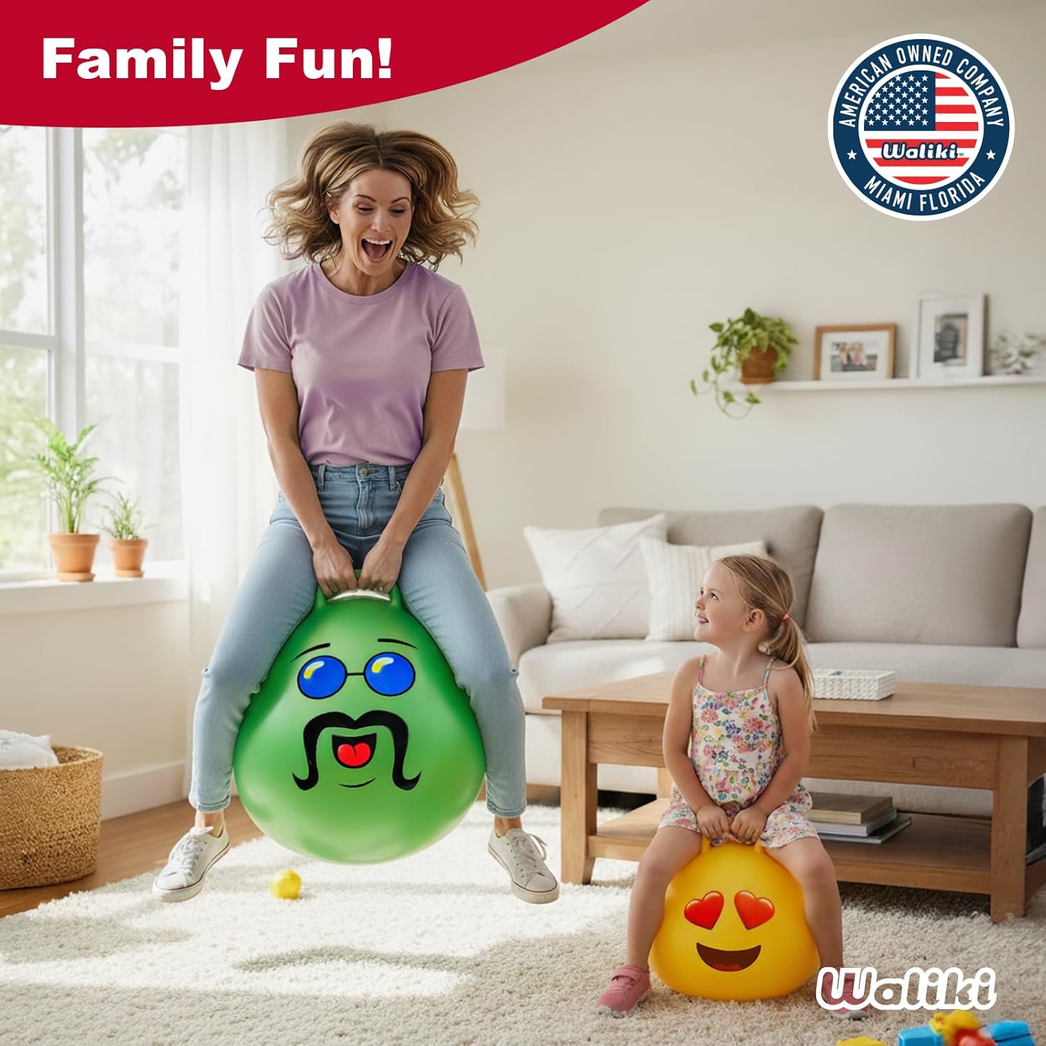WALIKI Hopper Ball for Kids | Therapy Ball | Green (Ages: 16-101 (29"/75CM))