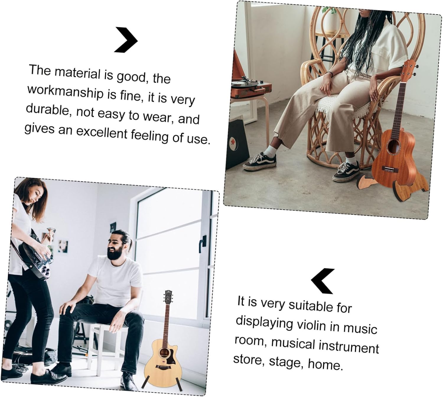 Music Stand Foldable Violin Display Tool Portable Support Bracket Vertical Holder for Guitar Bass Easy to Carry