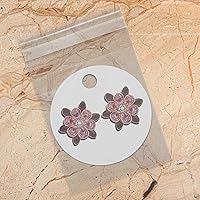 Vista 4 de TEHAUX Tarjetas de soporte de papel para pendientes, 100 unidades, tarjetas de pendientes de papel, almacenamiento de joyas de bricolaje