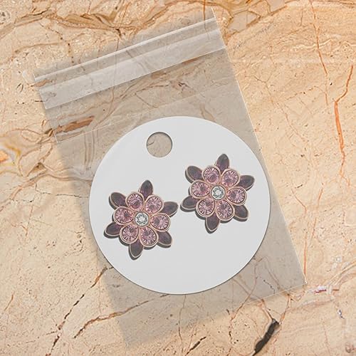 Miniatura 4 de TEHAUX Tarjetas de soporte de papel para pendientes, 100 unidades, tarjetas de pendientes de papel, almacenamiento de joyas de bricolaje